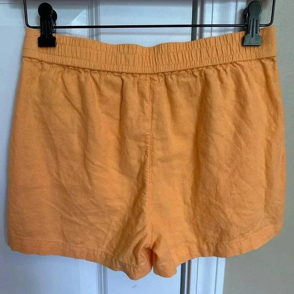 J Crew Linen Blend Cantaloupe Colored Drawstring Shorts - Picture 5 of 5